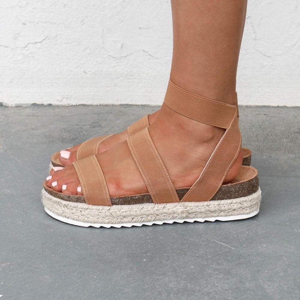 Camel Platform Espadrilles Sandal - Picture 6 of 6